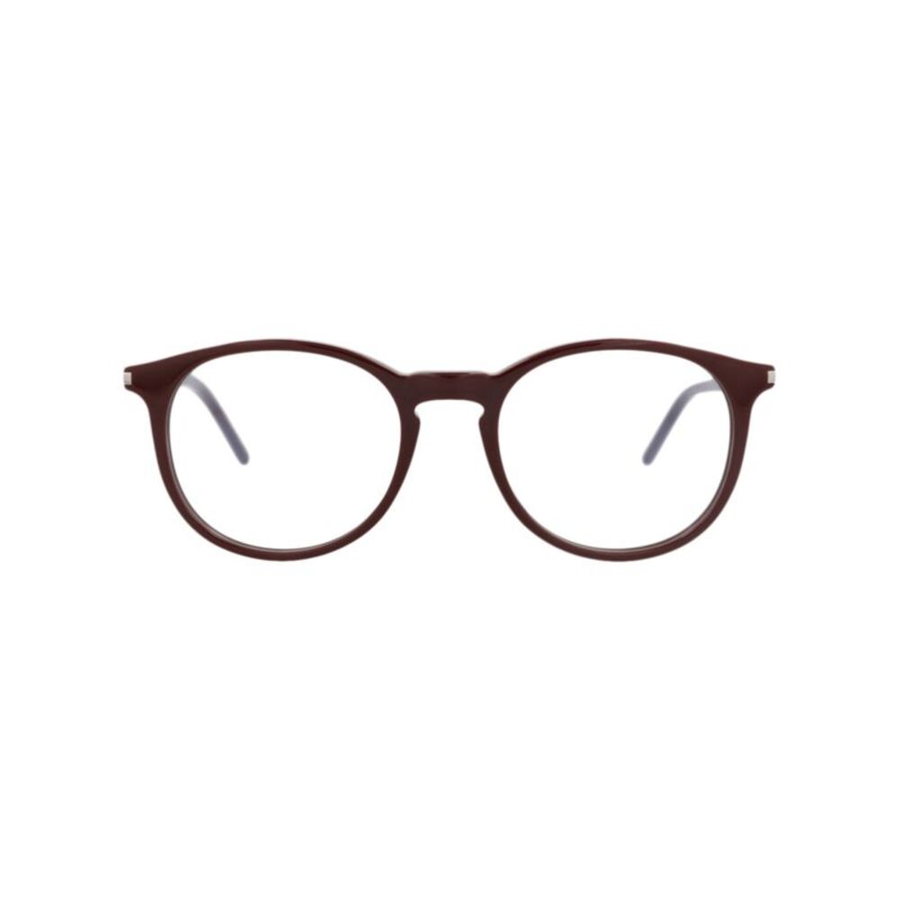 Saint Laurent Round-Frame Acetate Optical Frames Red Unisex-Adult